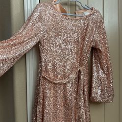 Girls Dress Rose Gold Size 5