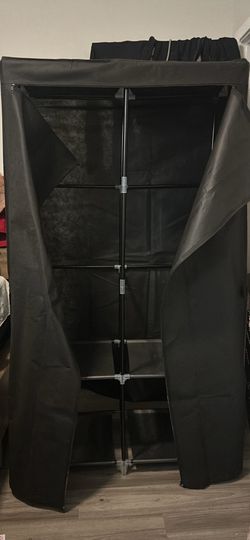 Portable Black Fabric Wardrobe Organizer