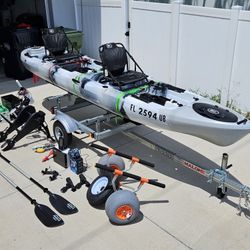 Like New 2023 Brooklyn Kayak 14’ Tandem with Motor and Trailer - Fully Loaded Package!

 