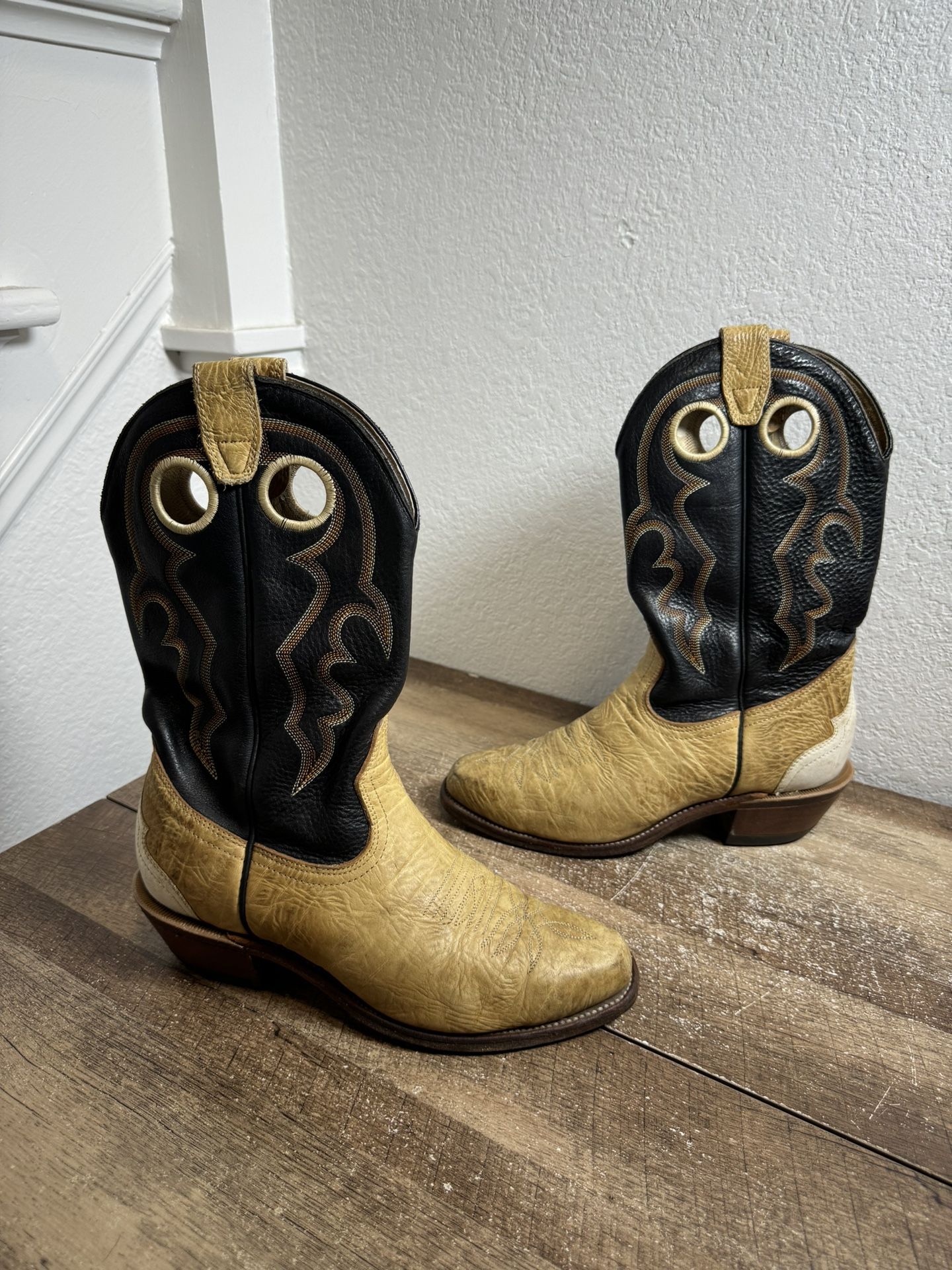 BOULET BOOTS WESTERN Mens TAN Size 7 Cowboy Leather