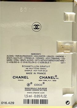 Coco Mademoiselle Eau De Parfum Perfume Sample Vial Travel 1.5 Ml/0.05 Oz  by Par for Sale in Atlanta, GA - OfferUp