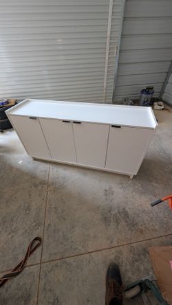 White 4-Door Sideboard Buffet Cabinet