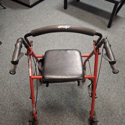 Red Folding Mobility Walker