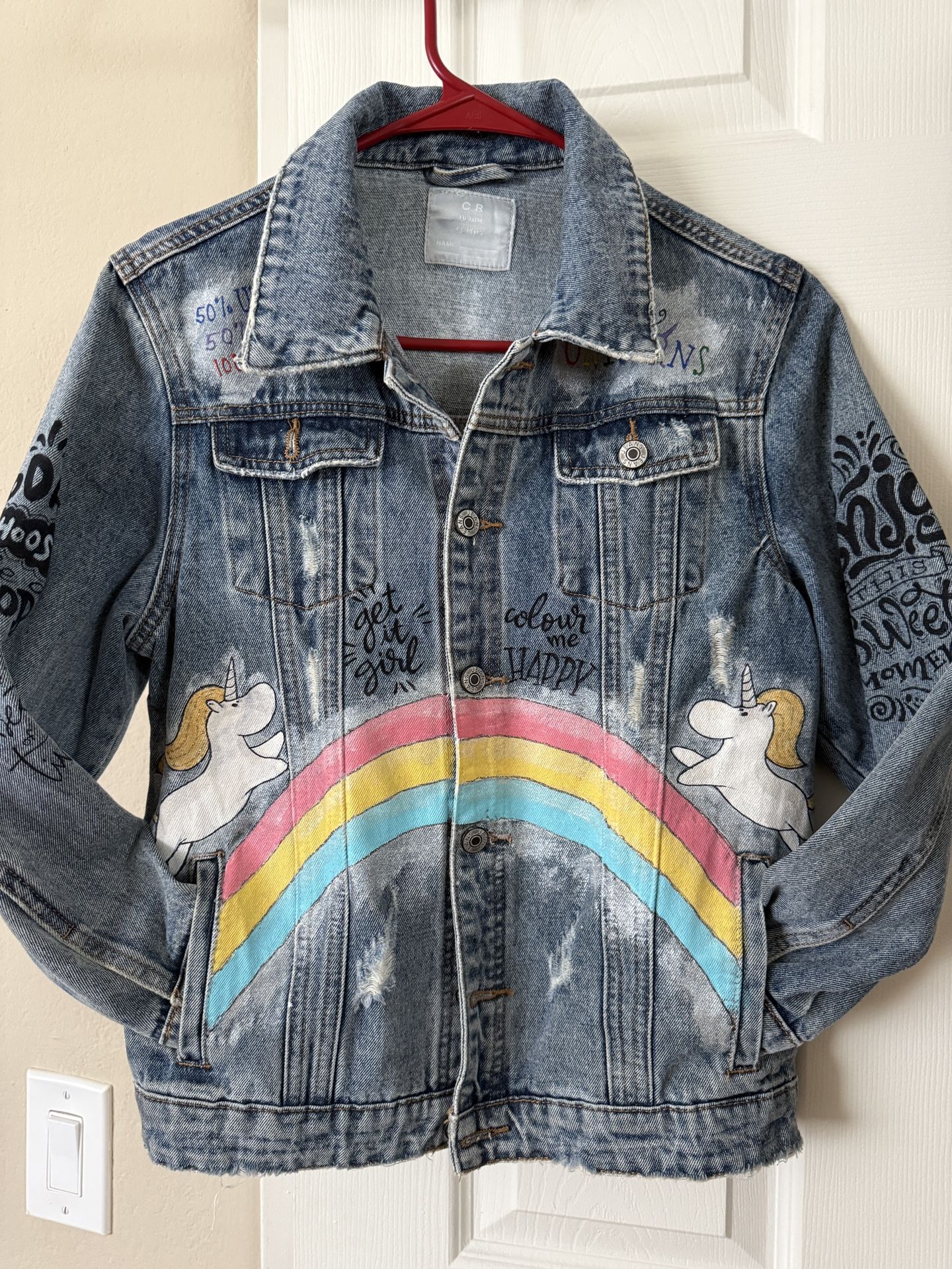 Hand-drawn denim jacket Vintage