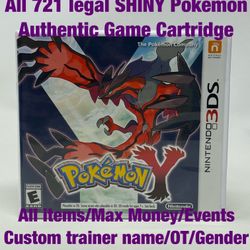 Unlocked Authentic Pokemon Y Nintendo 3DS All 721 SHINY Pokemon 