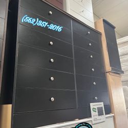 Black 12 Drawer Dresser Compressed Chest Mueble 