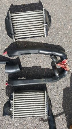 B5 Audi S4 Stock intercoolers and Y pipes.