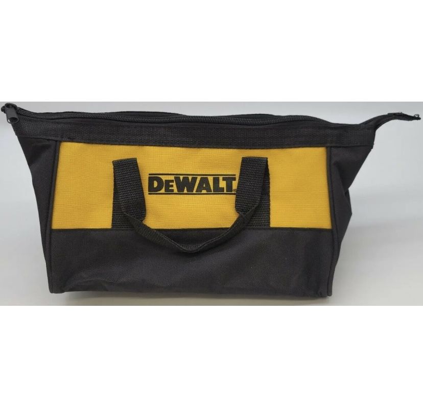 NEW DEWALT Heavy Duty Nylon Small Tool Bag Tote Carrying Case 12" x 8" x 7"