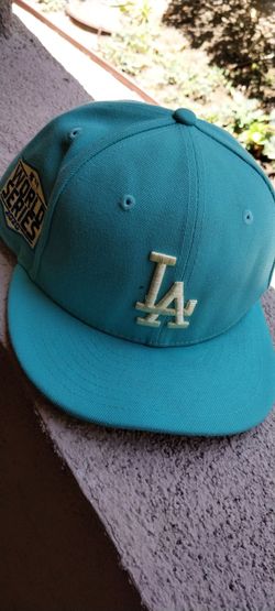 LA DODGERS sea glass blue World Series hat