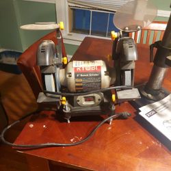 Six inch bench grinder