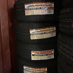 SET OF FOUR NEW TIRES 225/60/16 ARROYO GRANDSPORT A/S INCLUDING MOUNT AND BALANCE, ASK ME FOR SIZES AND BRANDS 