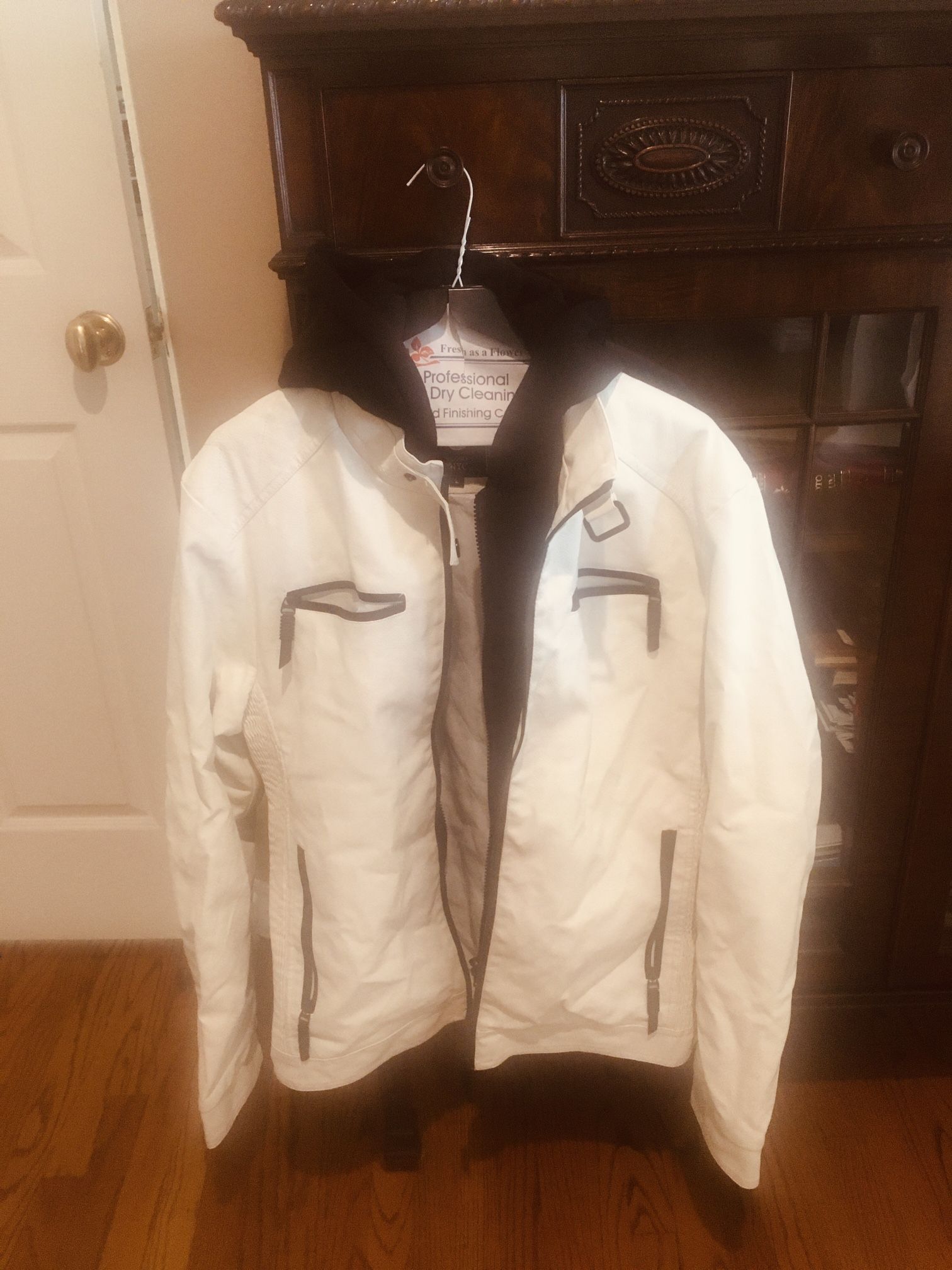 Fried Denim NYC Moto Jacket With Removable Hood Mens Large