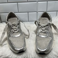 Cole Haan Grandpro  Silver Metallic sneakers women size 9.5 B