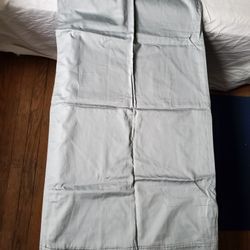 1Gray Calvin Klein Home 100% combed cotton  King pillowcase 19"*38" net weight 5.8oz 

The care instructions on the label state:
• 100% combed cotton
