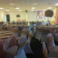 Back Drop , Table Linen , Center Pieces,  Party Decorations