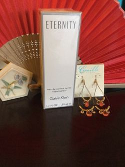 ETERNITY by Calvin Klein Perfume & Long Fashion earring 🌺🛍