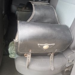 Leather Throw Over Saddle Bags
