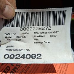 Dodge Journey 3.6 Transmission 