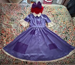Ragatha costume with dress, wig and removable bow headband