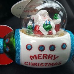 Vintage Glass Santa Claus Ornament