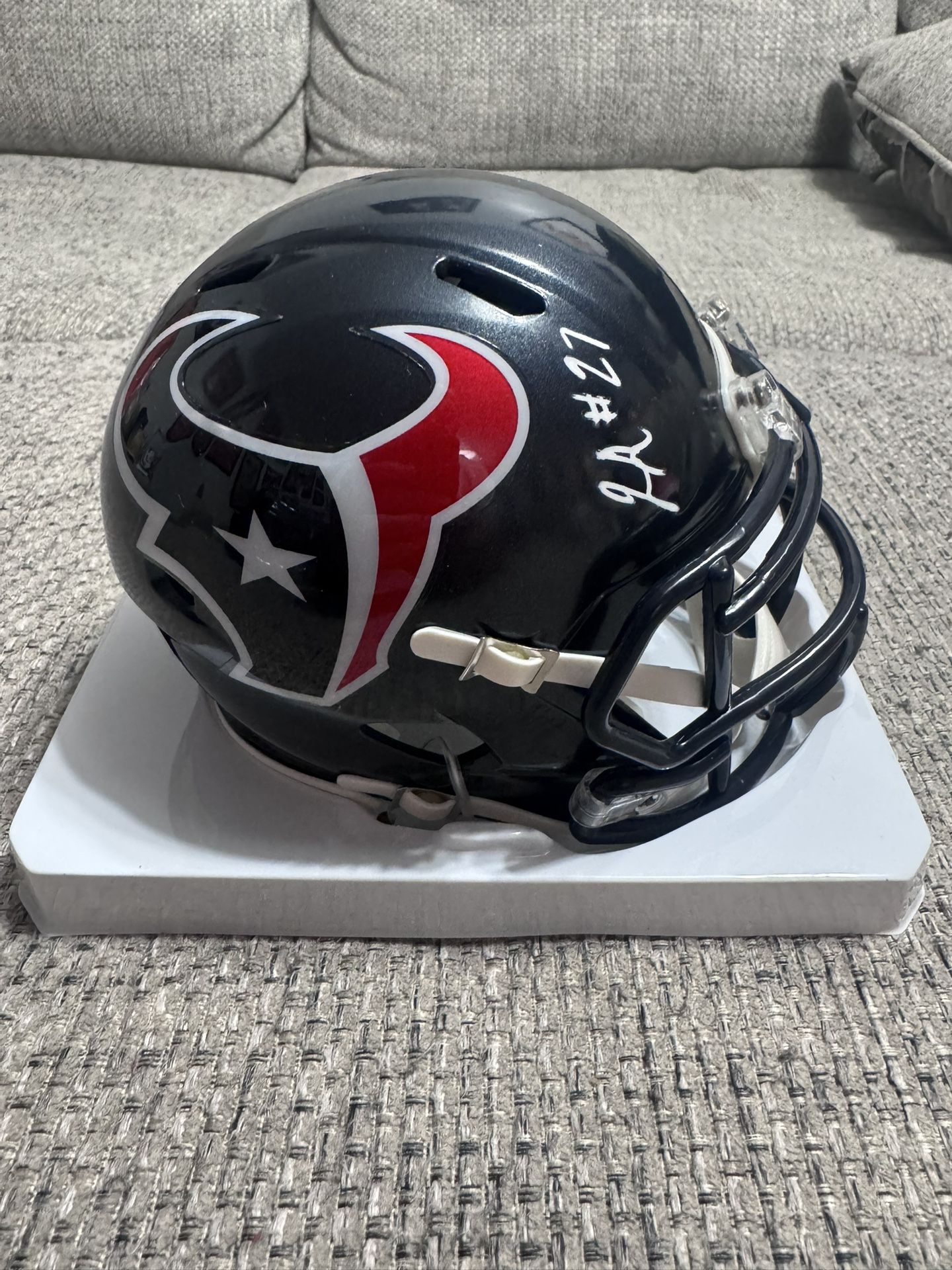 Woody Marks Signed Autograph Houston Texans Speed Mini Helmet (Metabilia Coa)