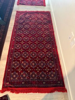 Traditional red floor cushion covers