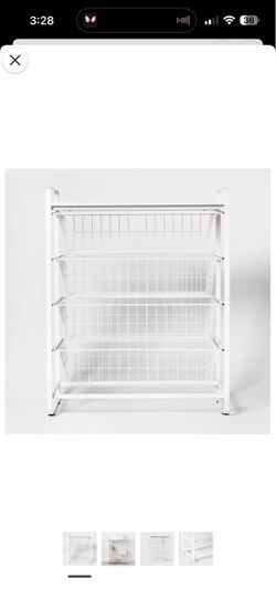 4 Drawer metal storage organizer