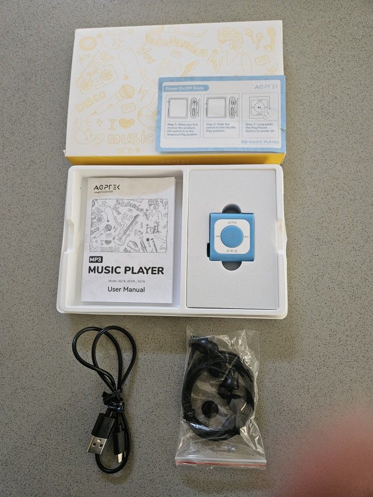 AGPTEK 64GB MP3 Player With Bluetooth