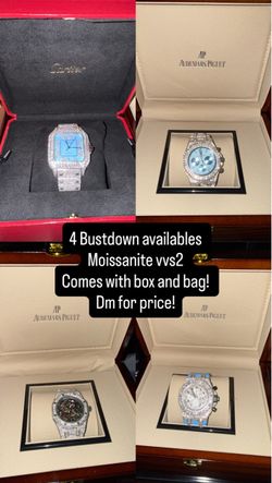 Bustdown/iced out moissanite watches!