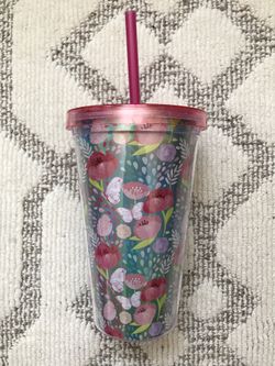 Floral & Butterfly Tumbler
