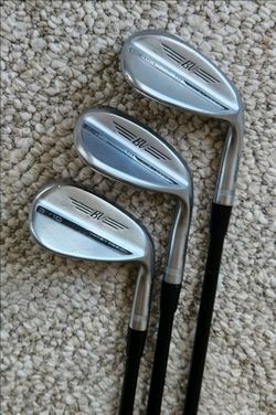 Titleist SM10 Wedge Set with Tensei AV Graphite Shafts
GW: 50-08F
SW: 54-10S
LW: 58-08M