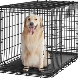 Adjustable Dog Crate – Foldable, Leak-Proof & Spacious for Medium to Large Dogs