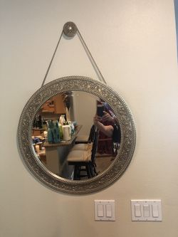 Round mirror from Bombay Furniture