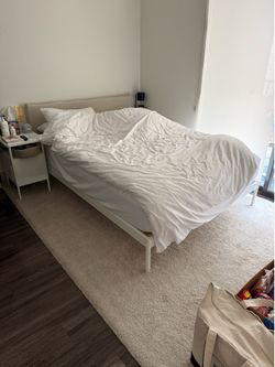 Full Size Ikea bed frame and Novilla Mattress