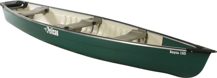 Green 16' Square back Canoe with Trailer and Motor