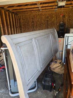 Headboard & footboard with rails and drawers