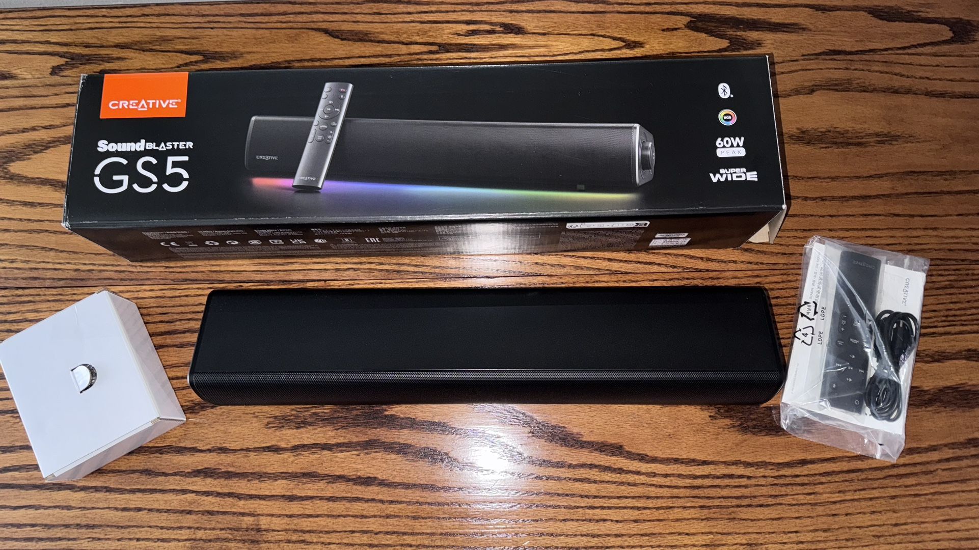 Sound Blaster GS5 RGB Gaming Soundbar, Speaker - Open Box