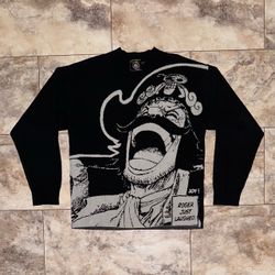 2023 Project Joy Studios One Piece Roger Just Laughed Black Knit Sweater Size Large