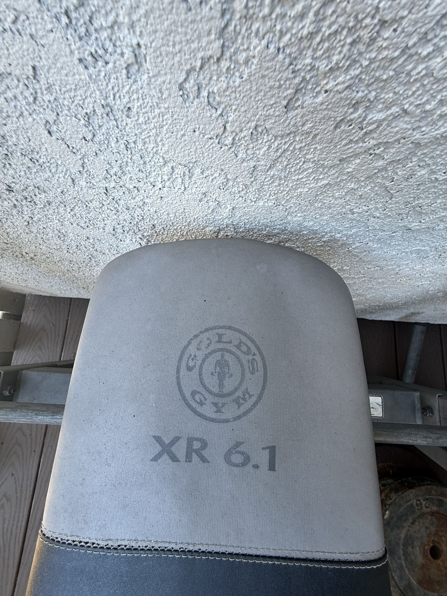 Golds Gym Xr 6.1 Bench Press With Weights And Zbar Included.