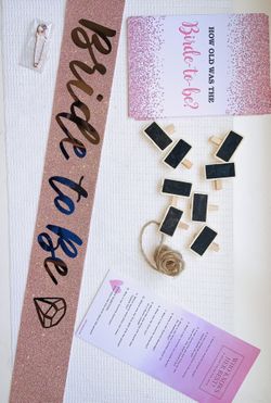 Bridal Shower Items (Sash, Games)