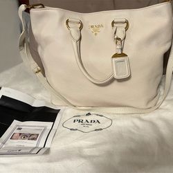 Prada Vitello Daino Boston Bag- COA