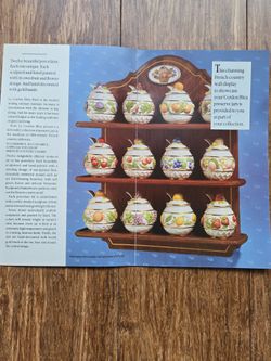 Franklin Mint LeCordon Bleu Preserve Jar Collection and Wall Display