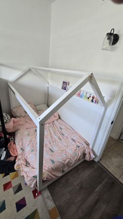 White, Twin Bed Frame.