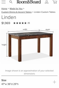 Room and board table with 3 chairs