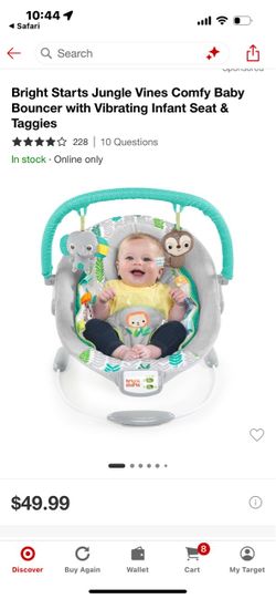 Jungle vibes bright starts baby bouncer