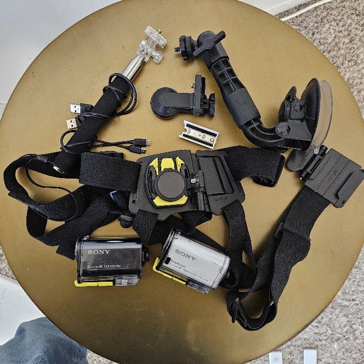 Sony Action Camera Bundle: 2 Cameras + Accessories