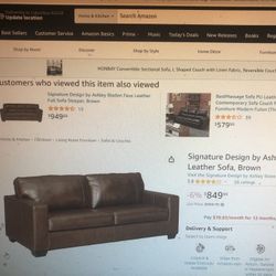 Brand New Ashley Signature Brown Sofa Never Used Just Taken Out The Box 