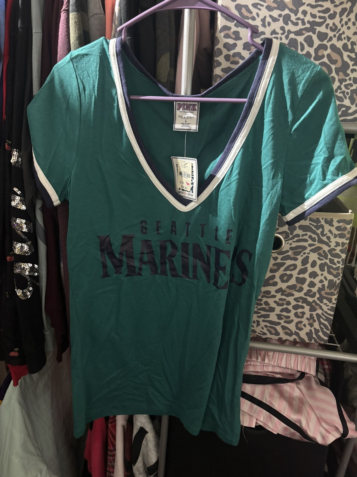 Vs Pink Baseball T NWT