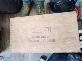 Vintage Pyrotol High explosives wood box
