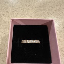 Pandora Eternity Ring - Size 7  Gold Plated - Excellent Condition Like New